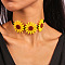 Felt 3 Sunflower Chokler Necklaces for Women, Yellow, 12.20 inch(31cm)