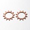 Tibetan Style Alloy Steampunk Pendants, Cadmium Free & Nickel Free & Lead Free, Wheel Gear, Red Copper, 20x1mm