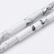 Natural Howlite Bead Strands, Tube, 13~14x3.5~5mm, Hole: 1mm, about 29pcs/strand, 15.1~15.7 inch(385~400mm)
