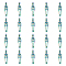 20Pcs Alloy Pendants, Skeleton, Rainbow Color, 39x9x2mm, Hole: 1.6mm