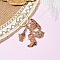 Cowboy Style Alloy Enamel Keychain, with Iron Rings, Coconut Brown, 8cm