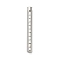 304 Stainless Steel Micro Pave Clear Cubic Zirconia Pendants, Column Charms, Stainless Steel Color, 50x6mm, Hole: 3mm