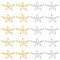 20pcs 2 Colors 201 Stainless Steel Connector Charms, Laser Cut, Pentagram, Mixed Color, 14.5x22.5x1mm, Hole: 1.4mm, 10pcs/color