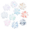 10Pcs 10 Colors Organza Flower Ornament Accessories, for Dress Costumes Decoration, Mixed Color, 130x0.9mm, 1pc/color
