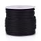Nylon Cord, Satin Rattail Cord, for Beading Jewelry Making, Chinese Knotting, Black, 1.5mm, about 16.4 yards(15m)/roll