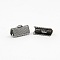 Iron Ribbon Crimp Ends, Gunmetal, 7x13mm, Hole: 2mm