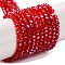 Baking Electroplate Glass Beads Strands, AB Color, Faceted, Round, FireBrick, 3x2mm, Hole: 0.7mm, about 144~150pcs/strand, 35~37cm
