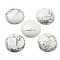 Natural Howlite Cabochons, Flat Round, 30x7~8.5mm