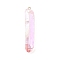 Electroplated Natural Quartz Pendants, with Brass Findings, Bullets, Pointed Pendants, Golden, Pink, 40~65x7~15mm, Hole: 3mm