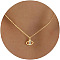 Brass Pendant Necklaces for Women, Golden, Eye, 17.72 inch(45cm)