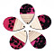 Transparent Resin & Walnut Wood Pendants, Two Tone, Teardrop, Medium Violet Red, 47x32x3.5mm, Hole: 2mm
