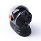Natural Dyed & Heated Black Agate Beads, Skull, 15~17x19~22x9~13mm, Hole: 3~4mm