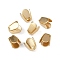 Brass Bead Caps, Cadmium Free & Lead Free, Real 24K Gold Plated, 6x5x4.5mm, Hole: 1mm