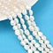Natural Cultured Freshwater Pearl Beads Strands, Two Sides Polished, Grade 3A+, Linen, 6~7mm, Hole: 0.7mm, about 40~56pcs/strand, 13.19''~13.39''(33.5~34cm)