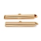 Brass Slide On End Clasp Tubes, Slider End Caps, Cadmium Free & Nickel Free & Lead Free, with Pendant Bails, Real 18K Gold Plated, 6x29x4mm, Hole: 1mm, Inner Diameter: 3mm