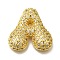 Brass with Cubic Zirconia Pendants, Cadmium Free & Nickel Free & Lead Free, Letter A, Letter A, 22.5x22.5x6.5mm, Hole: 4mm
