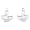 Non-Tarnish 201 Stainless Steel Pendants, Ginkgo Leaf, Stainless Steel Color, 24x19x2mm, Hole: 2mm