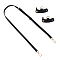 PU Leather Bag Straps, with Alloy Swivel Clasps, Black, 94.1~124cm