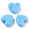 Heart Handmade Lampwork Beads, Deep Sky Blue, 19.5x20.5x6.5mm, Hole: 1.8mm