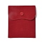 Velvet Jewelry Storage Pouches, Rectangle Jewelry Bags with Snap Fastener, for Earrings, Rings Storage, Red, 11.7~11.75x9.8~9.85cm