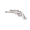 Alloy Pendants, Pistol Charm, Platinum, 27x62x6mm, Hole: 2.5mm