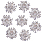 GORGECRAFT 1 Box 8Pcs Crystal Snowflake Buttons Snowflake Drill Buckle Glitter Rhinestone Buttons Decorative Replacement Shank Buttons for DIY Sewing Crafts Uniform Jacket Clothing Hat Embellishments