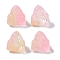 Baking Paint Glass Beads, Triangular Zongzi, Misty Rose, 15.5~16x15x14mm, Hole: 1.2mm