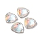 Rounded Triangle Shape Sew on Rhinestone, K5 Glass Rhinestone, Multi-Strand Link, Plated Flat Back, Sewing Craft Decoration, Light Crystal AB, 17x17x5.5mm, Hole: 1.2mm