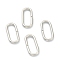 Non-Tarnish 304 Stainless Steel Quick Link Connectors, Rectangle Oval, Stainless Steel Color, 13x6x1.2mm, Inner Diameter: 11x3.5mm