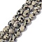 Natural Dalmatian Jasper Beads Strands, Oval, 8x6x3.5~4mm, Hole: 1mm, about 45~52pcs/strand, 15.16~15.74 inch(38.5~40cm)