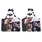 Imitation Leather Big Pendants, Rectangle with Cattle Pattern, Black, 60x45x2mm, Hole: 1.6mm