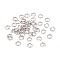 Brass Jump Rings, Open Jump Rings, with Smooth Joining Ends, Cadmium Free & Nickel Free & Lead Free, Platinum, 6x1mm, 18 Gauge, Inner Diameter: 4mm, Hole: 4mm, about 4807pcs/500g