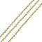 304 Stainless Steel Cable Chains, Soldered, with Spool, Oval, Golden, 2x1.5x0.4mm, about 164.04 Feet(50m)/roll