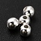 Brass Beads, Long-Lasting Plated, Round, 3.5mm, Hole: 1.3mm