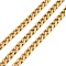 PVD Vacuum Plating 304 Stainless Steel Cuban Link Chains, Unwelded, with Spool, Golden, 7x5x1.5mm, about 32.81 Feet(10m)/Roll