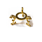 Alloy Crystal Ball Base Display Stand, Crystal Sphere Holder Stand, Golden, 7cm