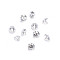 Cubic Zirconia Cabochons, Grade A, Faceted, Diamond, Clear, 3x2mm