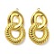 304 Stainless Steel Pendants, Number 8 Charm, Golden, 32x18x5mm, Hole: 1.6mm