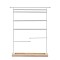 Iron Jewelry Display Stand with Wood Tray, Desktop Jewelry Organizer Holder for Earring Rings Bracelets Storage, White, 9.5x31x37cm