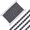 Leather and Polyester Cord, Clothes Accessories Decoration, Flat, Black, 1/4 inch(8mm)