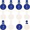36Pcs 6 Style Acrylic Pendants, for DIY Earring Accessories, Flat Round with Expression & Half Round, Mixed Color, 7~35x2mm, Hole: 1.2~1.5mm, 6pcs/color