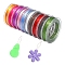 DIY 10 Rolls Strong Stretchy Beading Elastic Thread, with 2Pcs Iron & Plastic Sewing Needle Devices Threader Thread Guide Tool, Mixed Color, 44~46x16~21x0.8~5mm