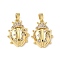 Brass Micro Pave Cubic Zirconia Pendants, Ladybird, Real 18K Gold Plated, 20x15x5mm, Hole: 2.5x4mm