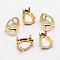 Flat Teardrop Brass Sew on Prong Settings, Claw Settings for Pointed Back Rhinestone, Open Back Settings, Golden, 30x20x0.4mm, Fit for 20x30mm cabochons