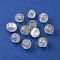 Handmade Silver Foil Glass Beads, Round, Clear, about 12mm in diameter, hole: 2mm