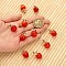 10Pcs Apple Gemstone Charm Pendant Crystal Quartz Healing Natural Stone Pendants Opal Buckle for Jewelry Necklace Earring Making Crafts, Red, 20.5x14.8mm, Hole: 3mm