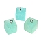 Resin Pendants, Jelly, with Platinum Iron Loops, Pale Turquoise, 15x11x11mm, Hole: 2mm