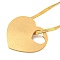 304 Stainless Steel Snake Chain Necklaces, Pendant Necklaces, Heart, 15.75 inch(40cm), Pendant: 34.5x40mm