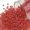 TOHO Round Seed Beads, Japanese Seed Beads, (185) Inside Color Luster Crystal Coral, 11/0, 2.2mm, Hole: 0.8mm, about 1110pcs/10g