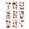PVC Window Sticker, for Window or Stairway Home Decoration, Rectangle, Clown Pattern, 300x195mm